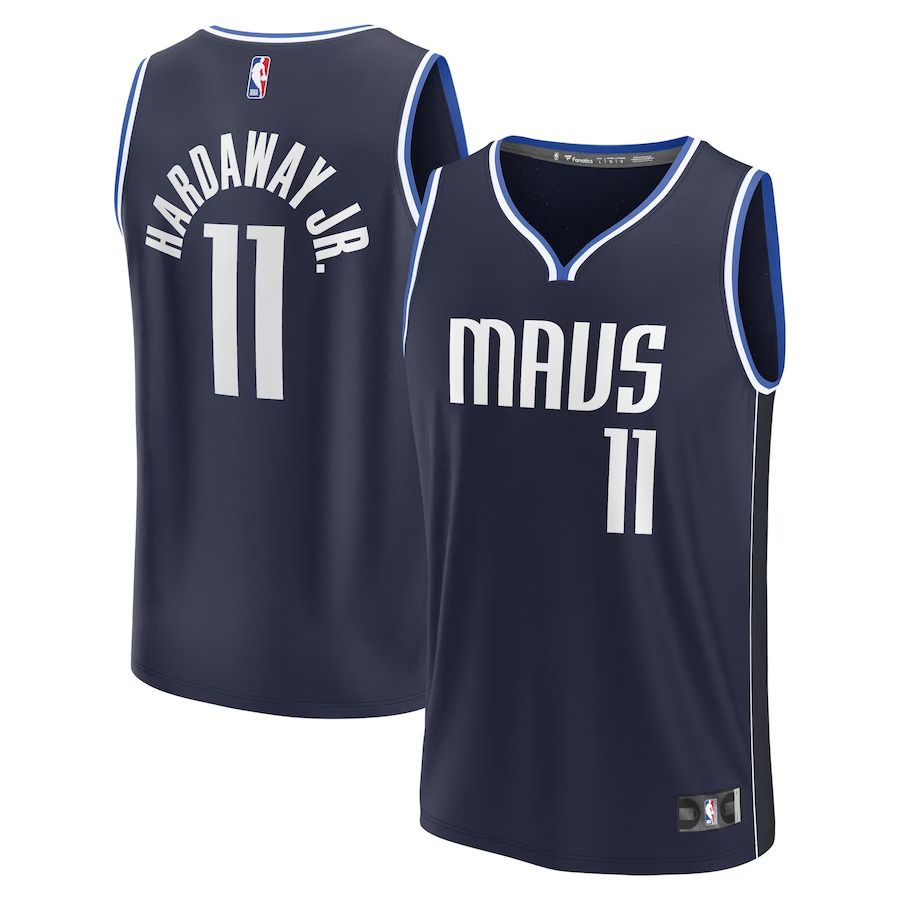 Men Dallas Mavericks 11 Tim Hardaway Jr. Fanatics Branded Navy 2022-23 Fast Break Replica NBA Jersey